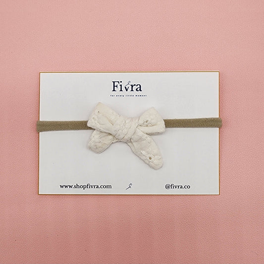 Extra small hair bow - Nylon headband - Varieties