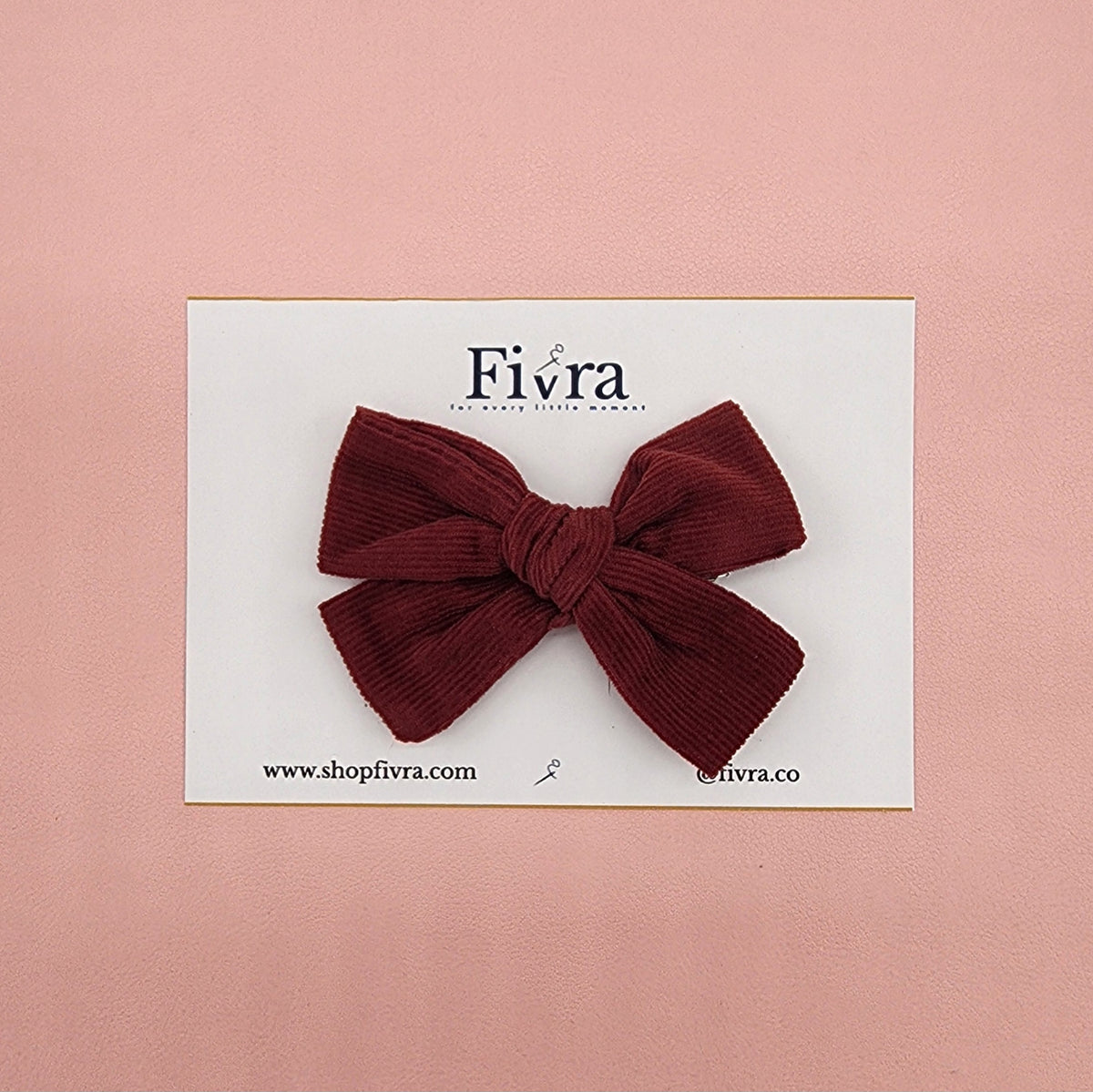 medium hair bow - Alligator clip - Corduroy varieties