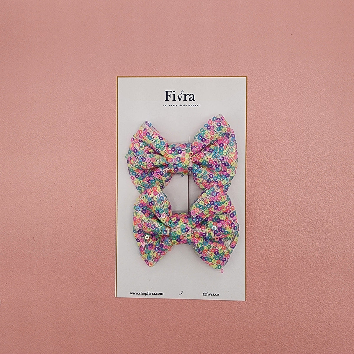 Small pair of bow - Alligator hair clip - Multicolors