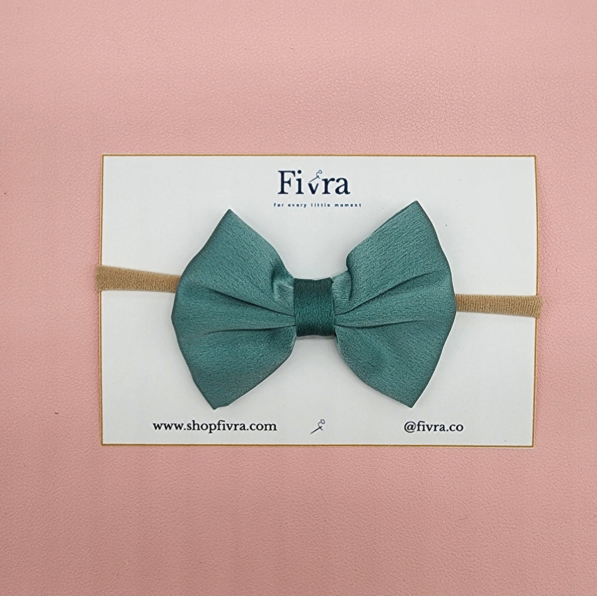 Medium Satin hair bow - Nylon headband - Varieties