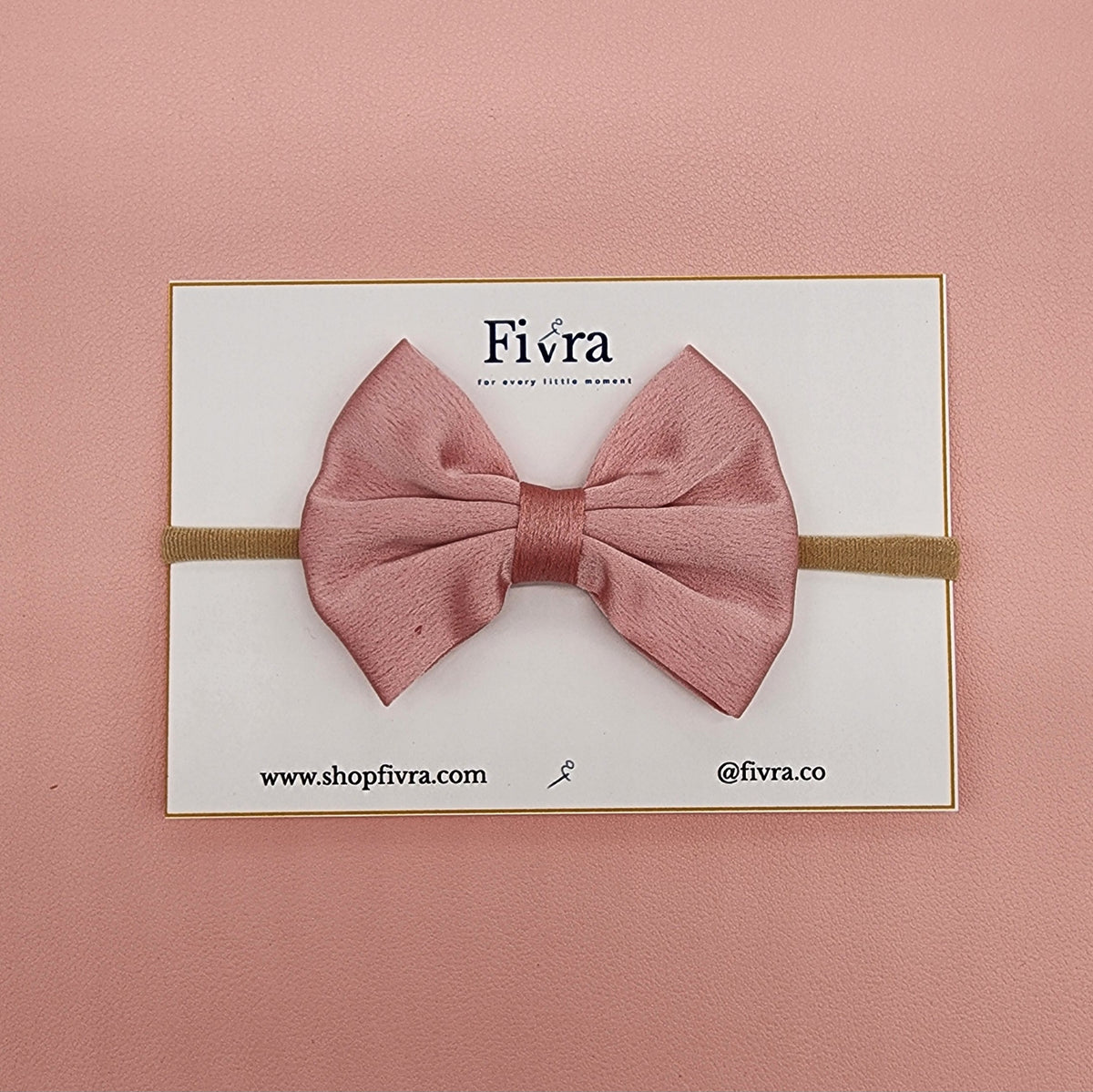 Medium Satin hair bow - Nylon headband - Varieties