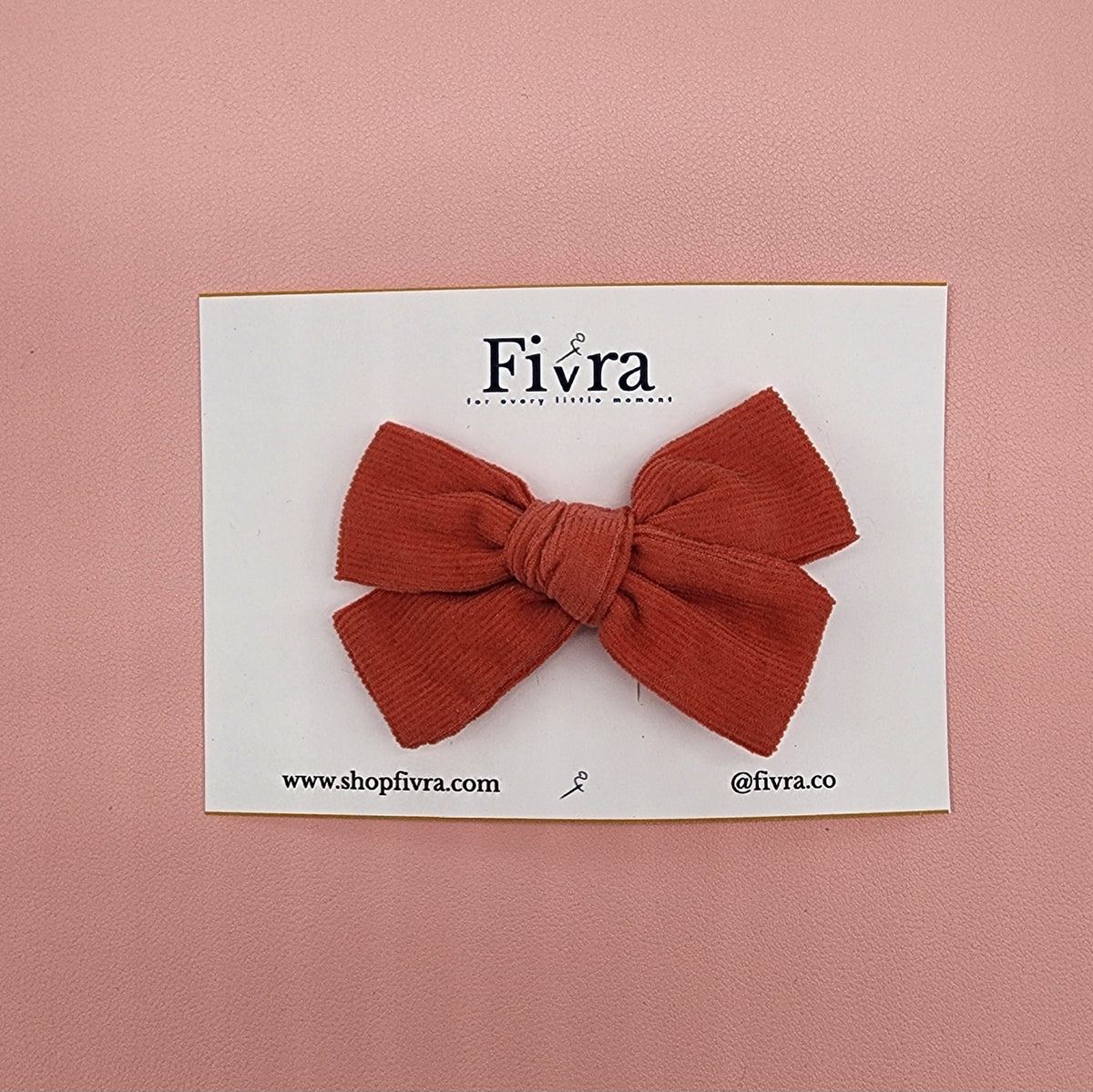 medium hair bow - Alligator clip - Corduroy varieties