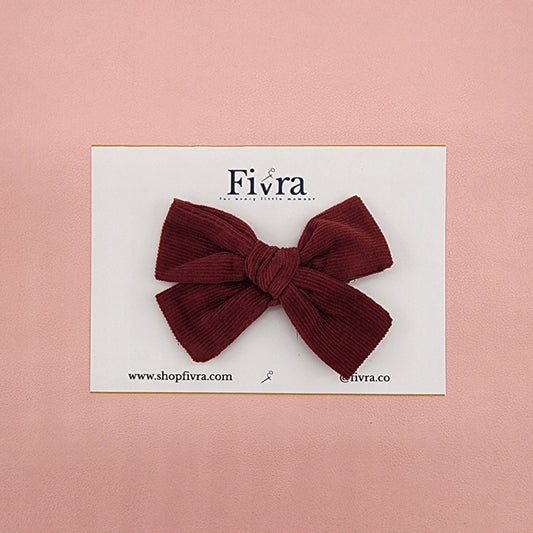 medium hair bow - Alligator clip - Corduroy varieties
