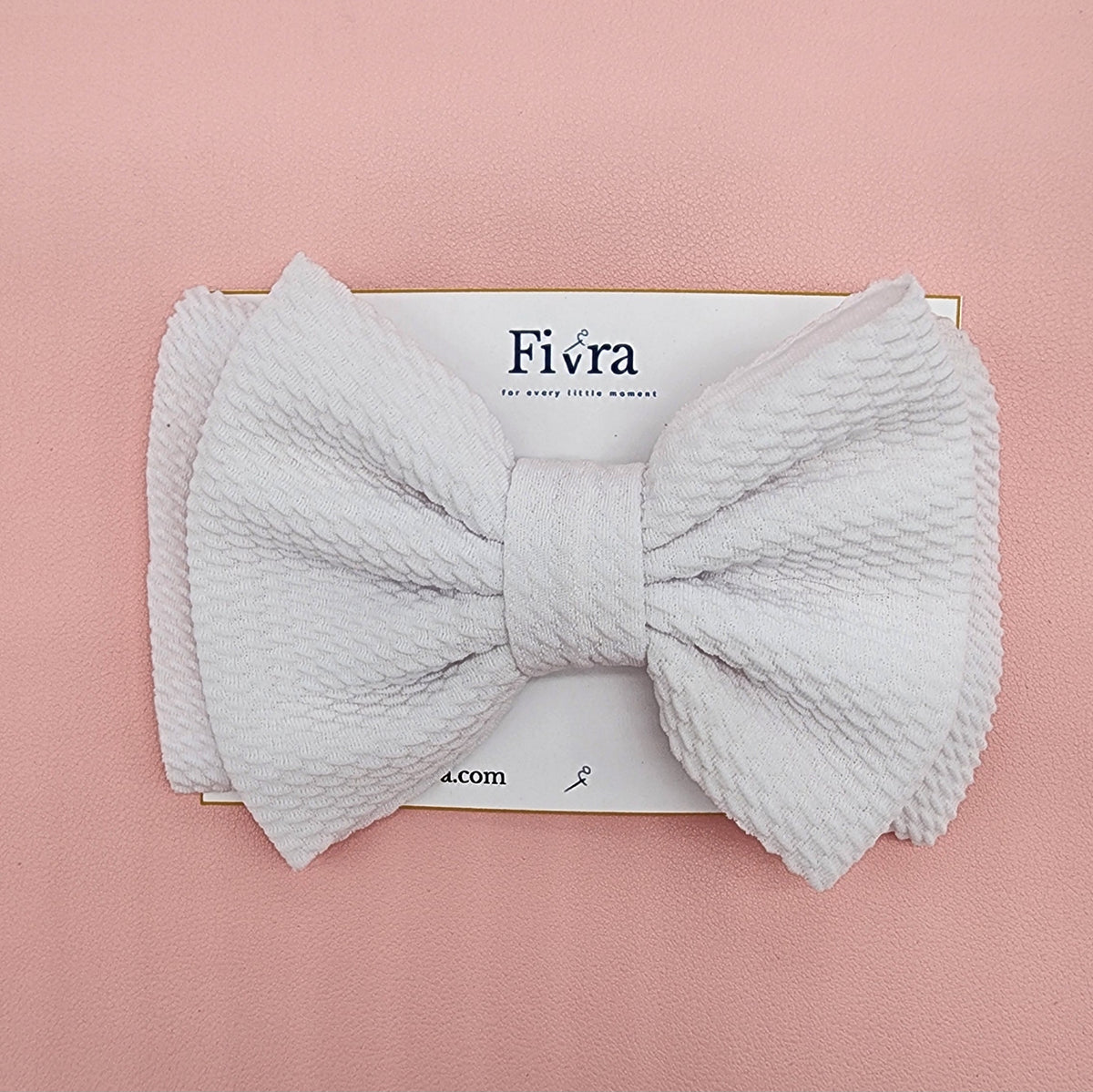 X Large hair bow - Alligator hair clip - White