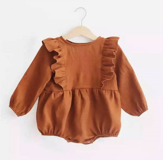 Baby girl Romper Ruffle - Long sleeve